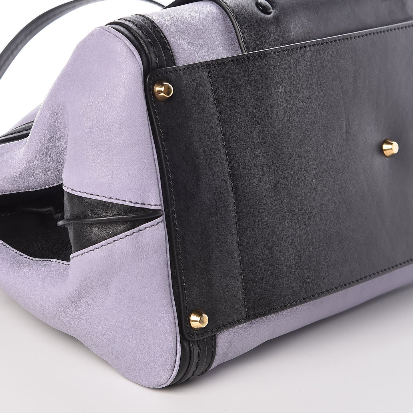 Calfskin Medium Alice Satchel Black Street Blue