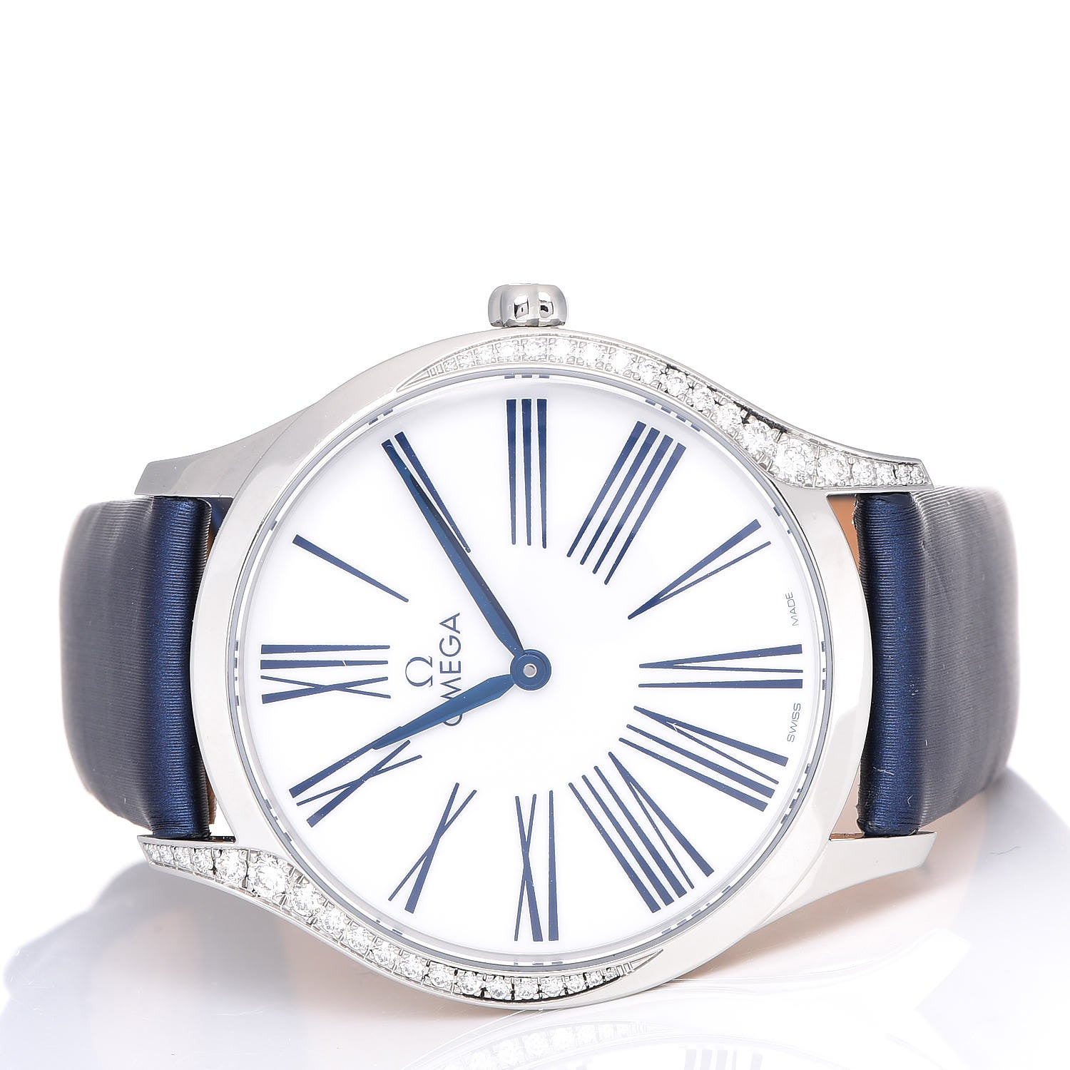 Omega Stainless Steel Satin Diamond Bezel 36mm De Ville Tresor Quartz Watch White 428.17.36.60.04.001 3 of 10