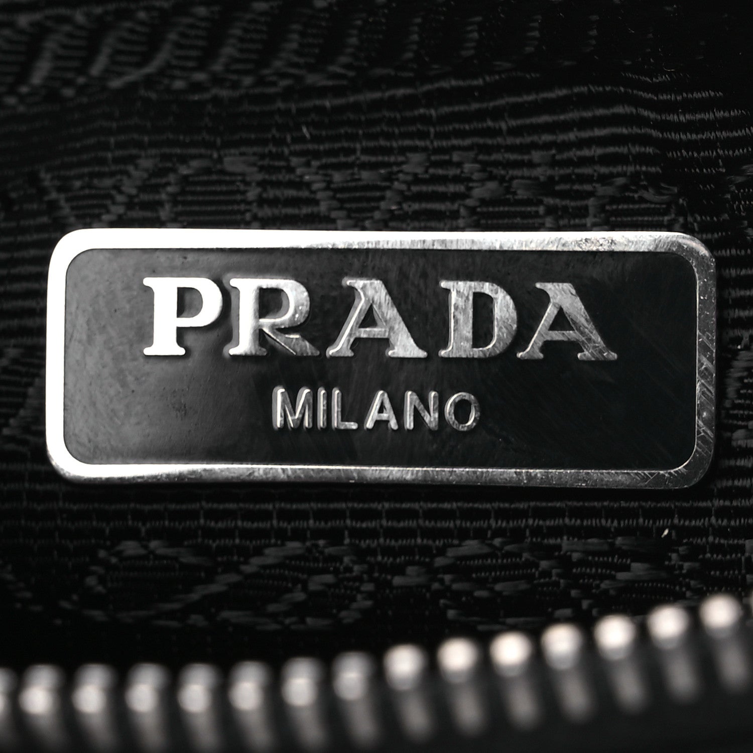 Prada Tessuto Nylon Triangle Mini Key Chain Pouch Black 6 of 8