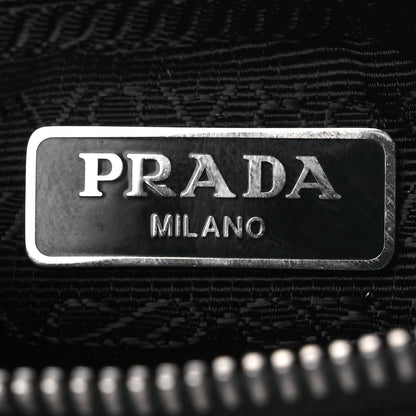 Prada Tessuto Nylon Triangle Mini Key Chain Pouch Black 6 of 8