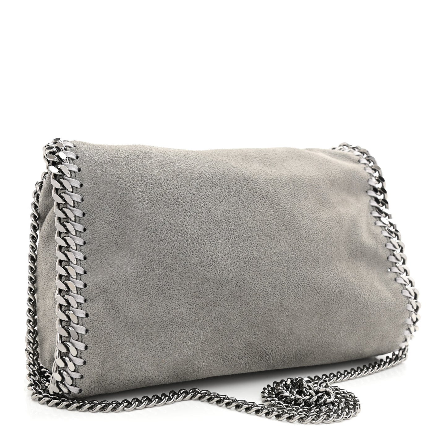 Shaggy Deer Mini Falabella Fold Over Tote Light Grey