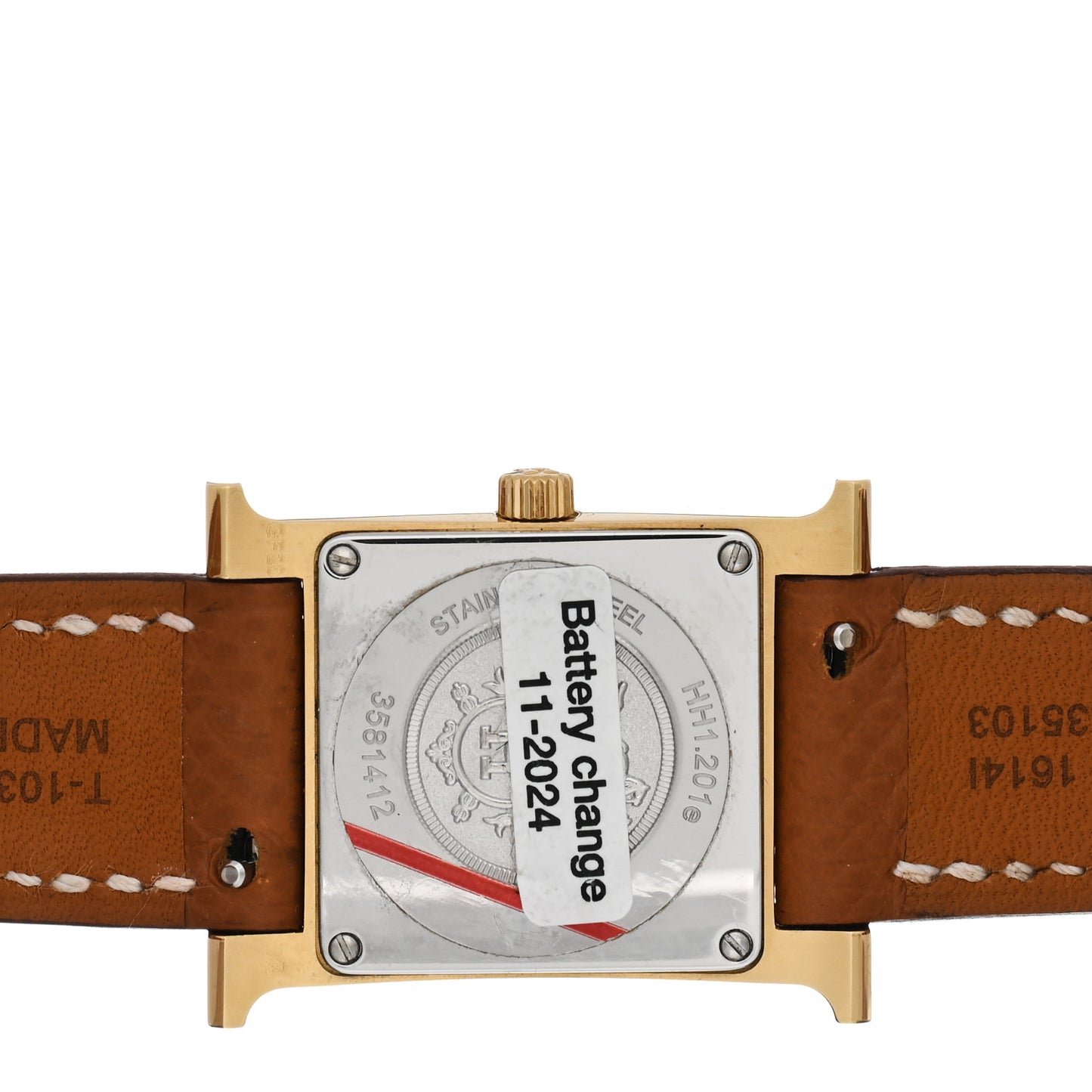 Stainless Steel Epsom 21mm Heure H Hour Quartz Watch Gold