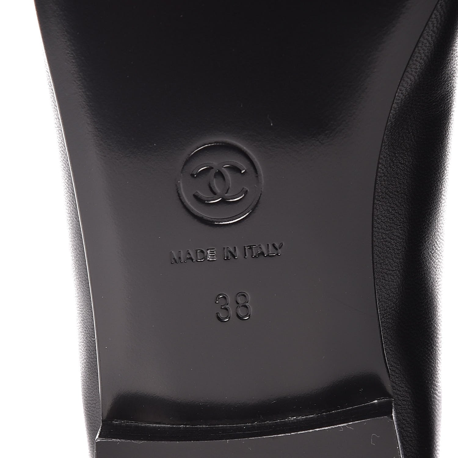 Chanel Lambskin Patent Cap Toe Ballerina Flats 38 Black 6 of 9