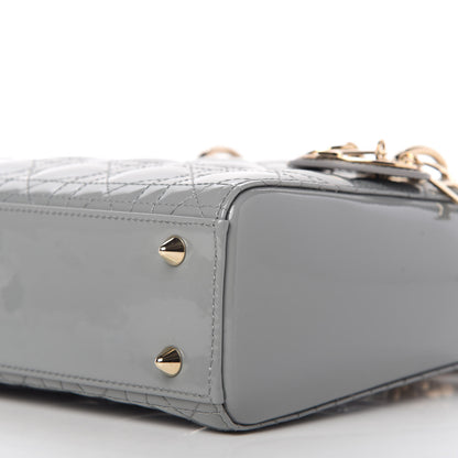 Christian Dior Patent Cannage Small Lady Dior Grey 7 of 10