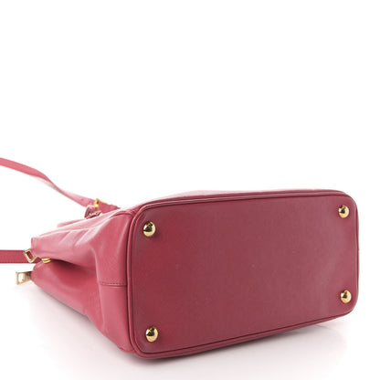 Prada Saffiano Small Galleria Double Zip Tote Fuxia 4 of 16