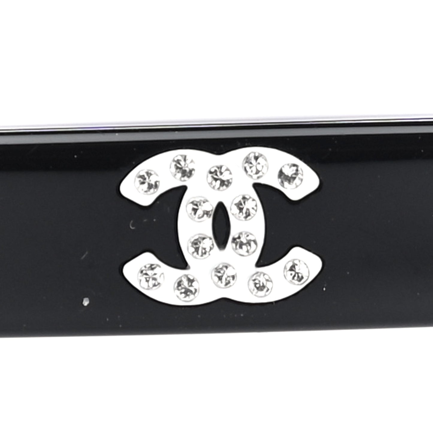 Acetate Strass Square Sunglasses 5422-B Black White