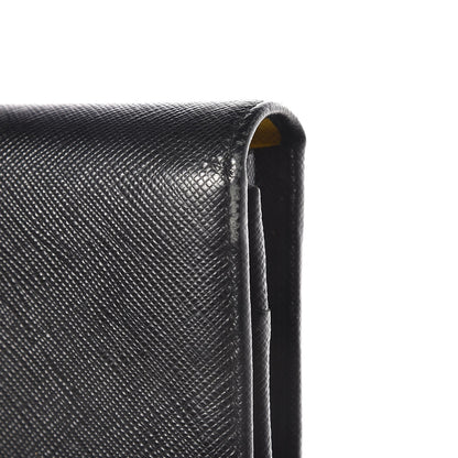 Prada Saffiano Multicolor Continental Flap Wallet Nero Black Soleil 8 of 11
