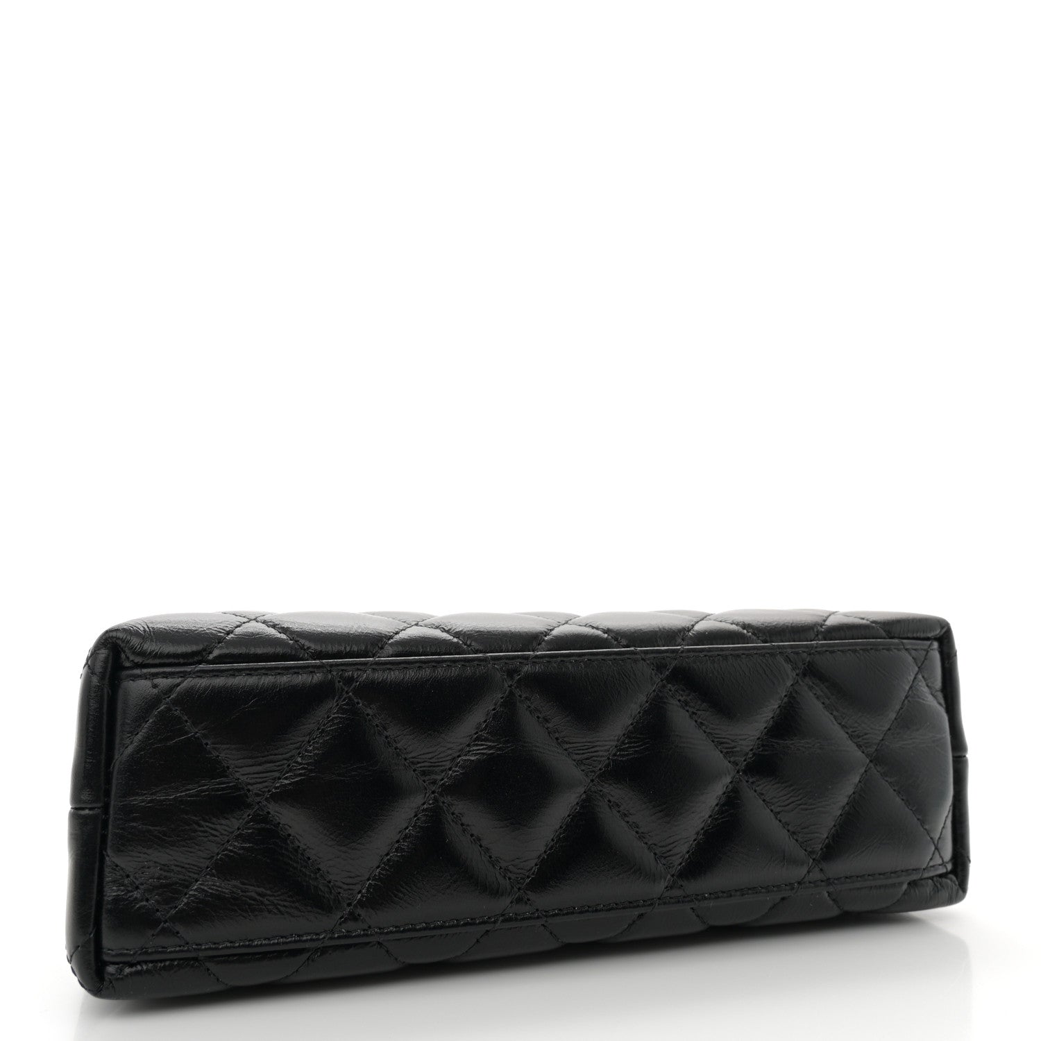Chanel Shiny Aged Calfskin Quilted Nano Kelly Shopper Black 4 of 11