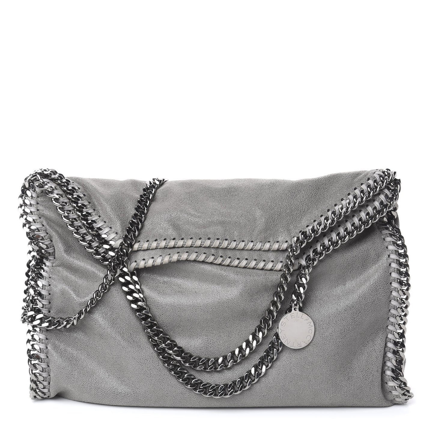 Shaggy Deer Falabella Fold Over Tote Grey