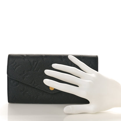 Louis Vuitton Empreinte Sarah Wallet NM Black 2 of 8
