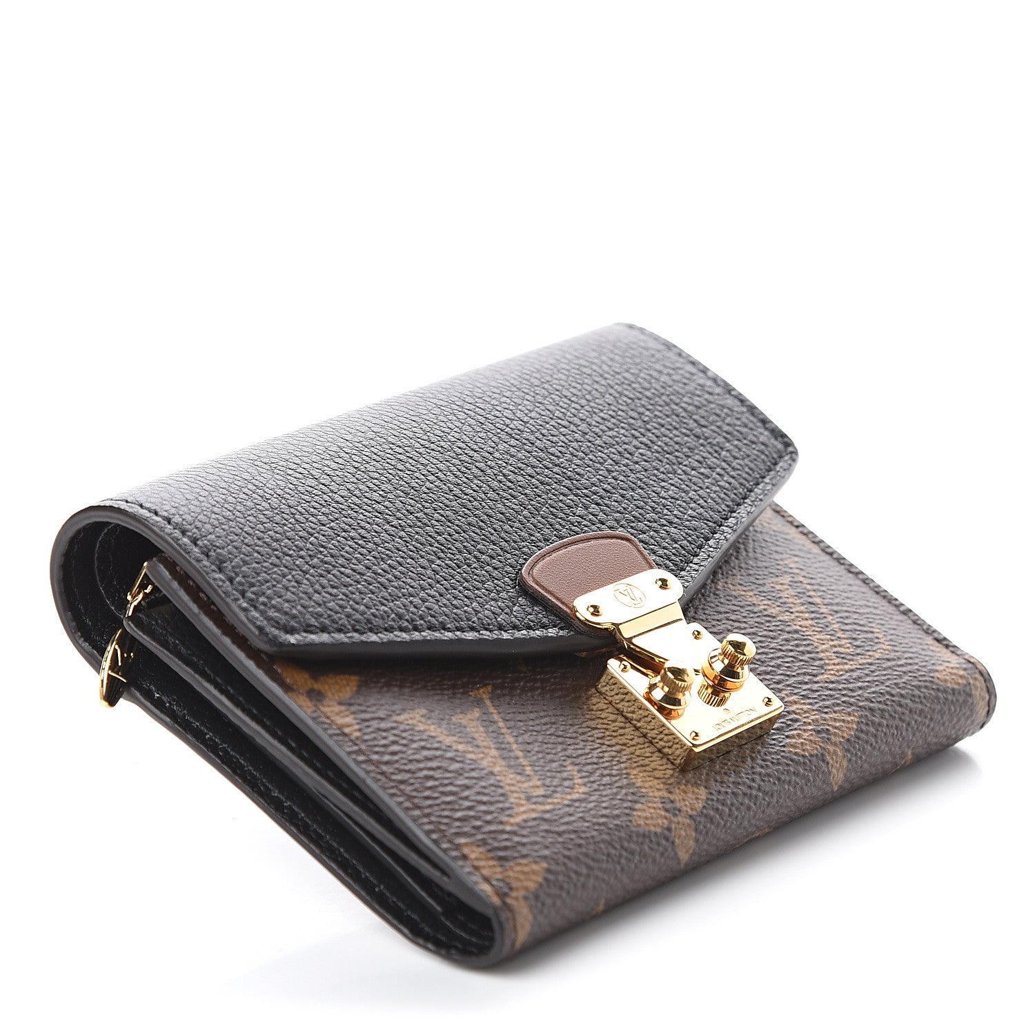 Louis Vuitton Monogram Pallas Compact Wallet NM Black 3 of 5