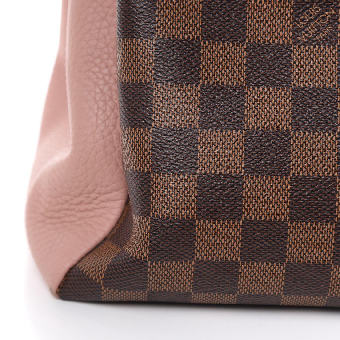 Cuir Taurillon Damier Ebene Normandy Magnolia