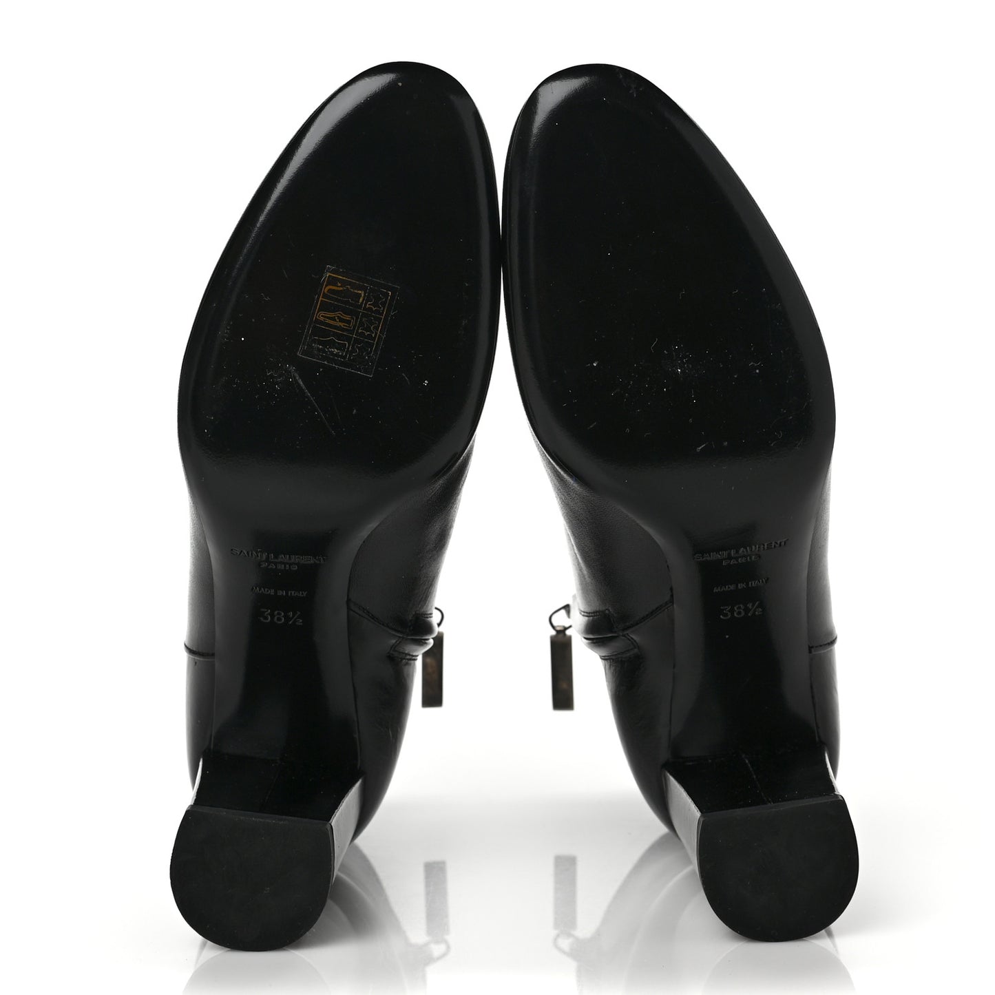 Calfskin Loulou 70 Uniform Ankle Boots 38.5 Black