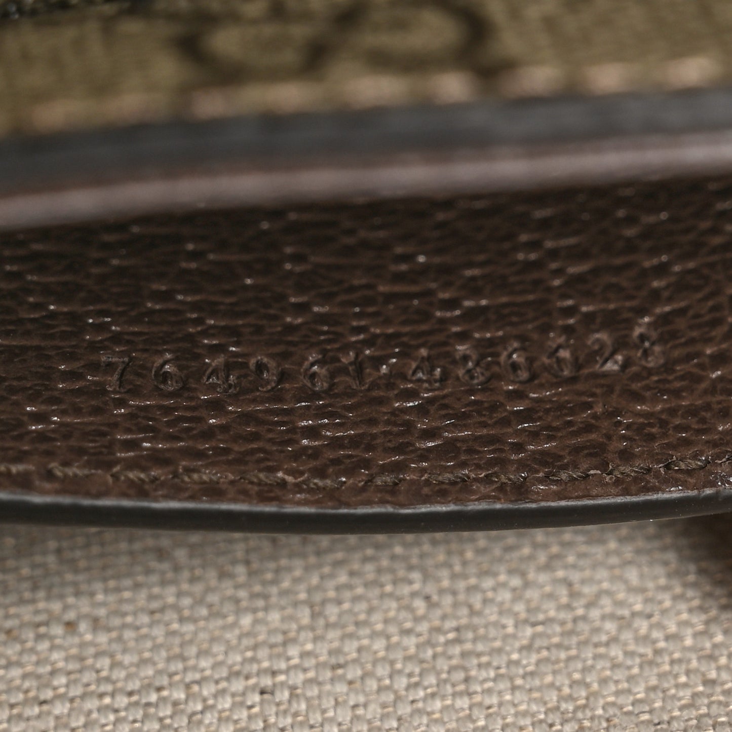 GG Supreme Monogram Textured Dollar Calfskin Web Mini Ophidia Envelope Shoulder Bag Beige Ebony New Acero