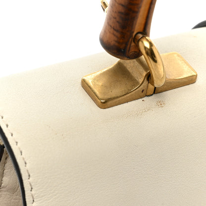 Gucci Calfskin Bamboo Web Medium Dionysus Top Handle Bag White Blue Hibiscus Red 15 of 18