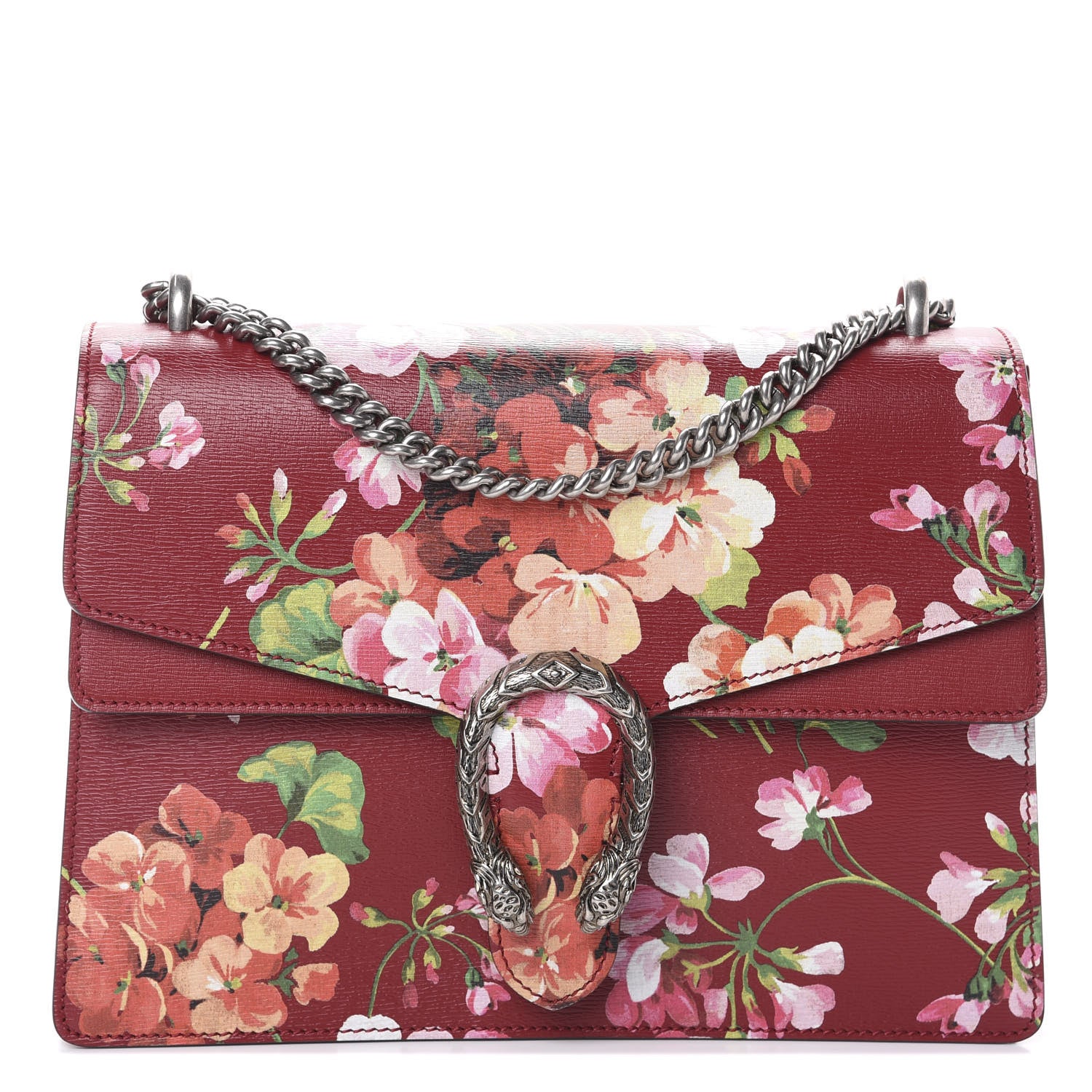 Gucci Calfskin Blooms Print Medium Dionysus Shoulder Bag Romantic Cherry Multicolor 1 of 9