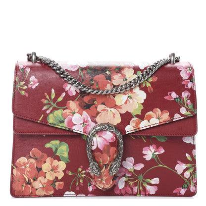 Gucci Calfskin Blooms Print Medium Dionysus Shoulder Bag Romantic Cherry Multicolor 1 of 9