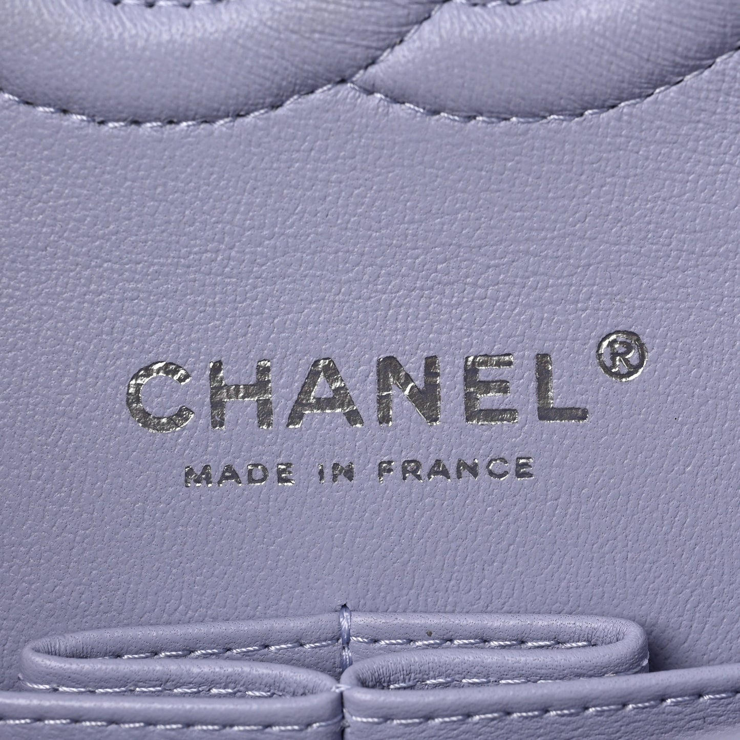 Caviar Quilted Medium Double Flap Light Purple
