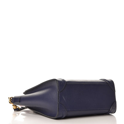 Celine Smooth Calfskin Nano Luggage Navy Blue 4 of 8