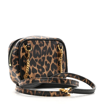 Saint Laurent Calfskin Heart Leopard Print Monogram Baby Lou Camera Bag Toffee 3 of 10