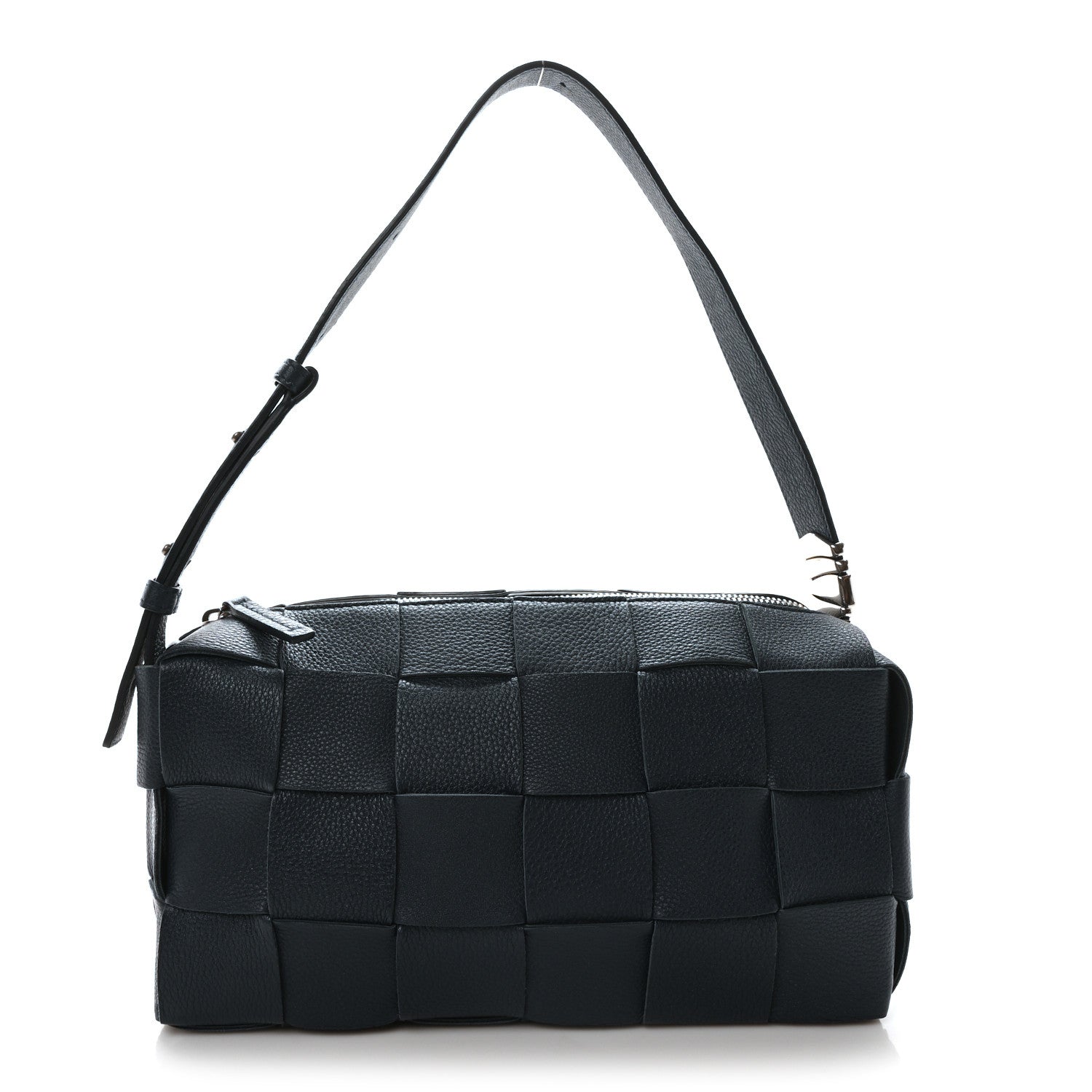 Bottega Veneta Grained Calfskin Maxi Intrecciato Brick Cassette Bag Deep Blue 1 of 9
