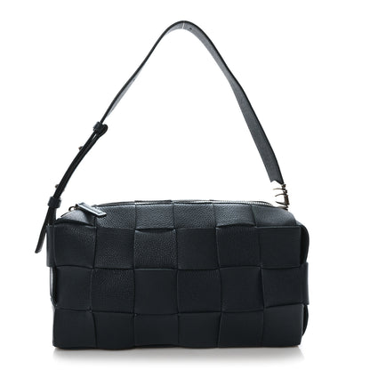 Bottega Veneta Grained Calfskin Maxi Intrecciato Brick Cassette Bag Deep Blue 1 of 9