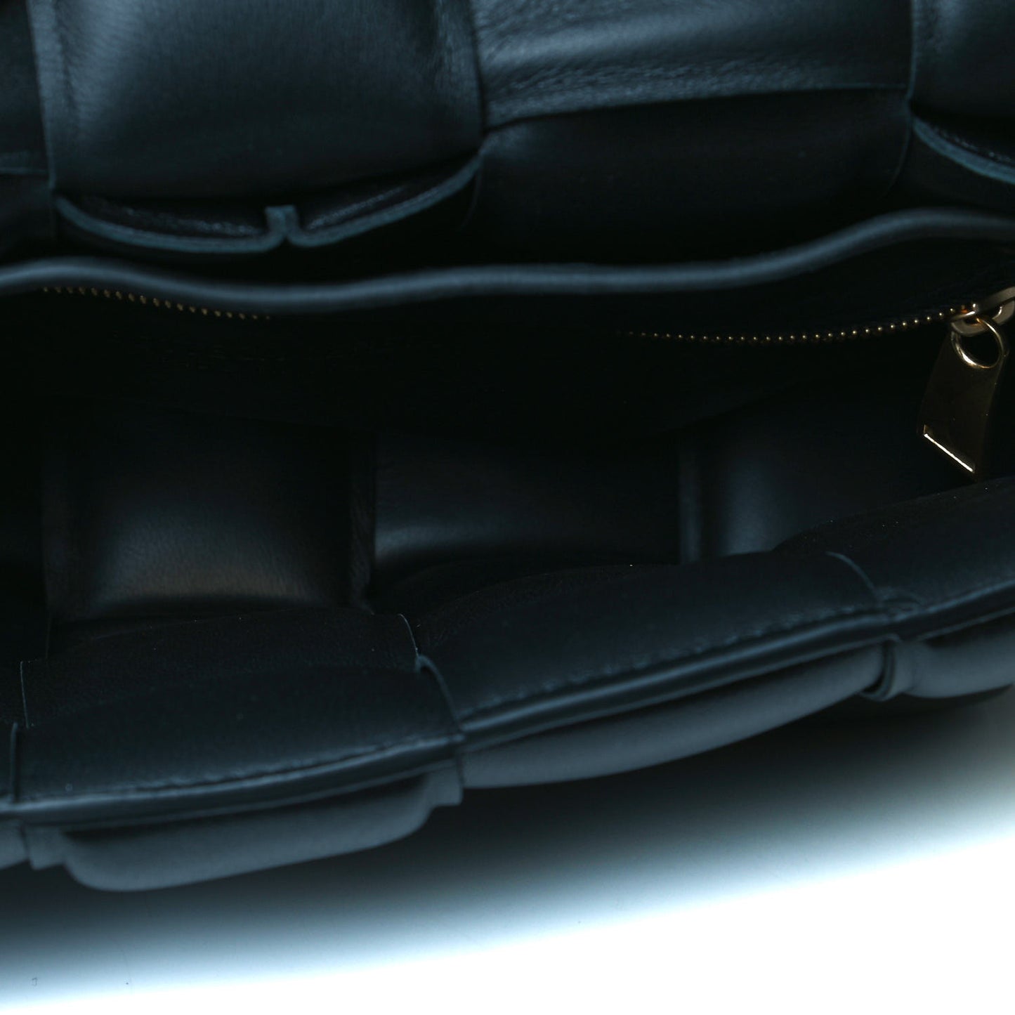 Lambskin Maxi Intreccio Padded Chain Cassette Crossbody Bag Black