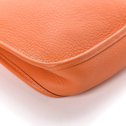 Hermes Taurillon Clemence Evelyne TPM Orange 16 of 17