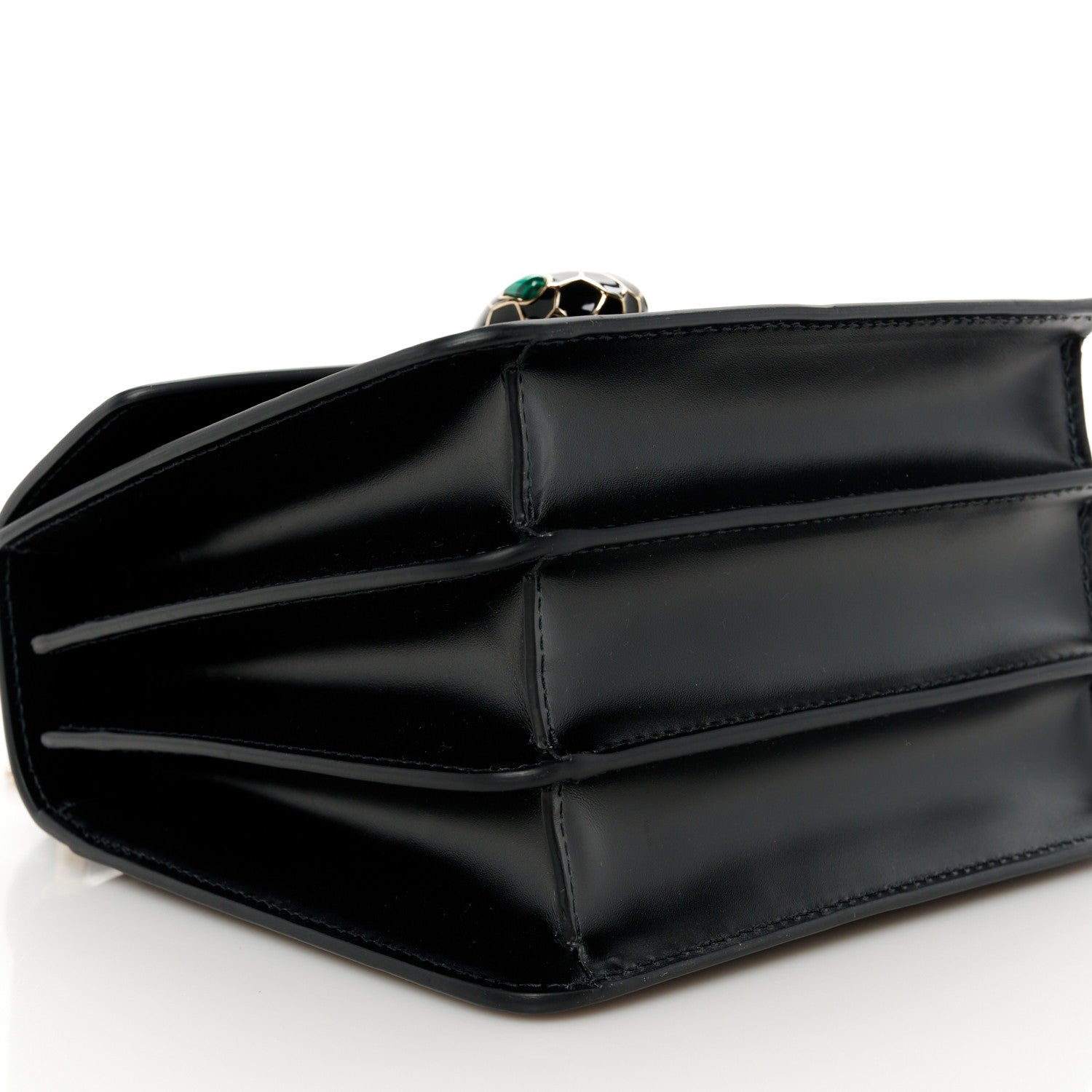 Bulgari Calfskin Serpenti Forever Top Handle Black 10 of 11
