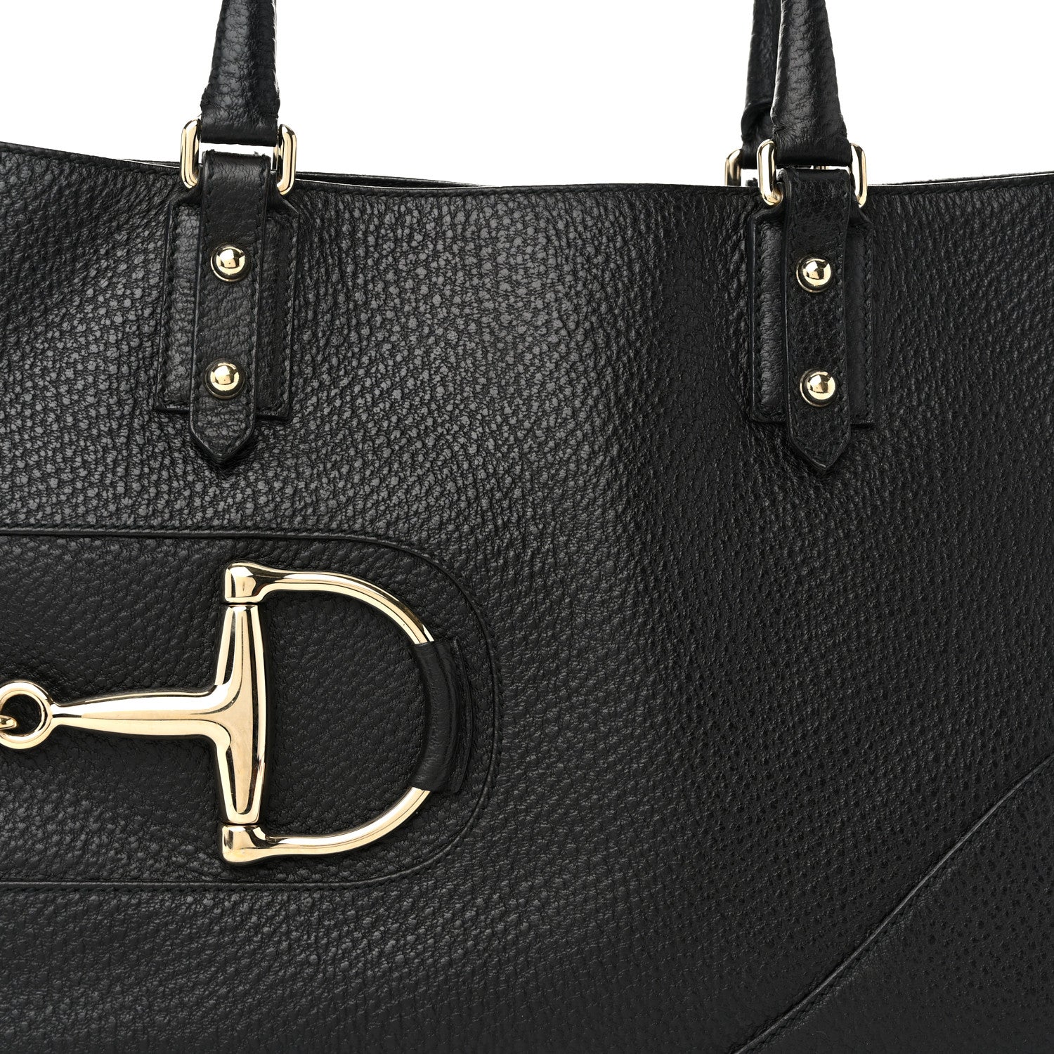 Gucci Calfskin Medium Hasler Tote Black 8 of 10