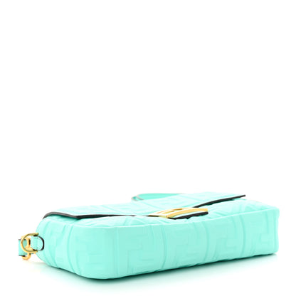 Fendi Nappa FF 1974 Embossed Baguette Tiffany 4 of 12