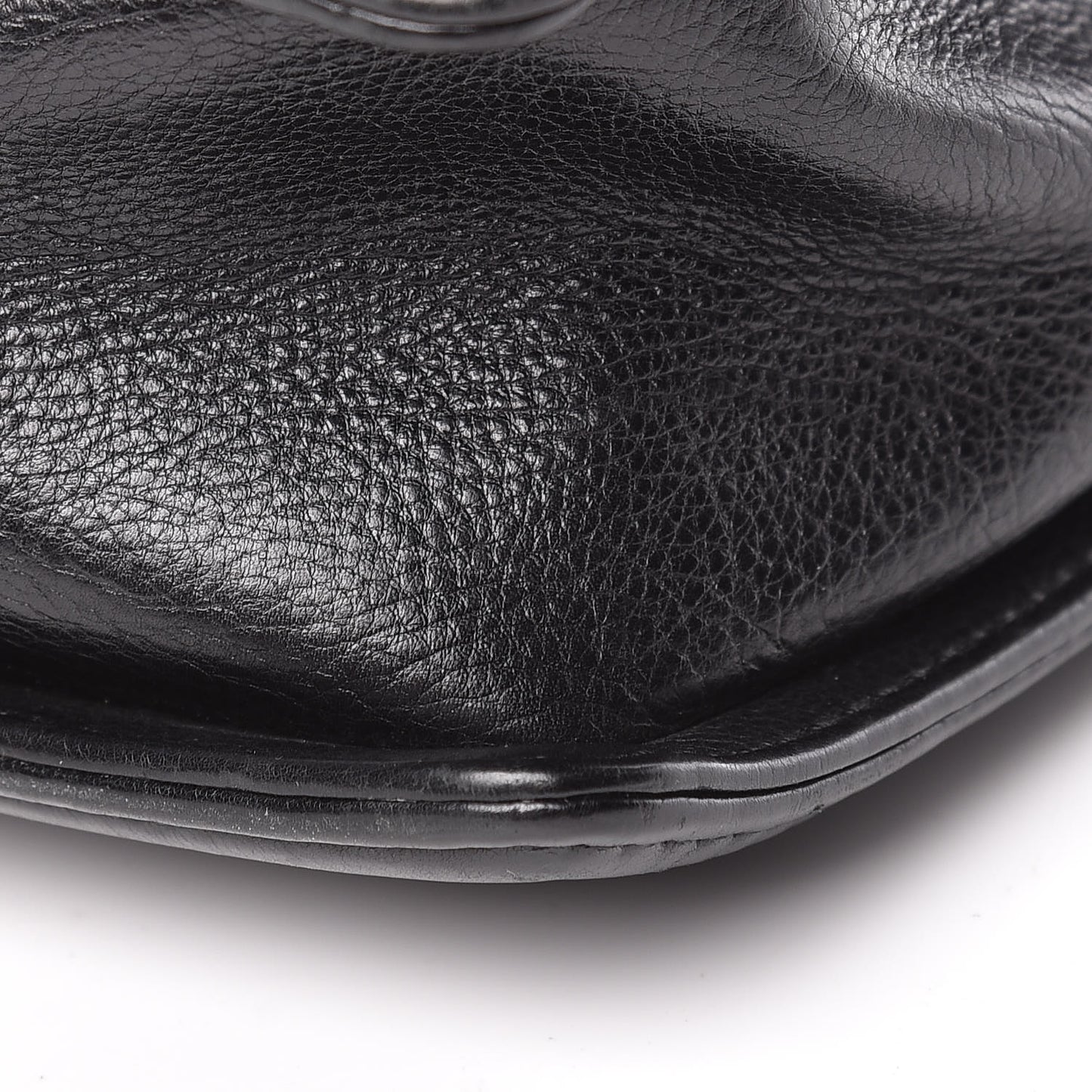 Calfskin Quilted Large Boy Flap Black