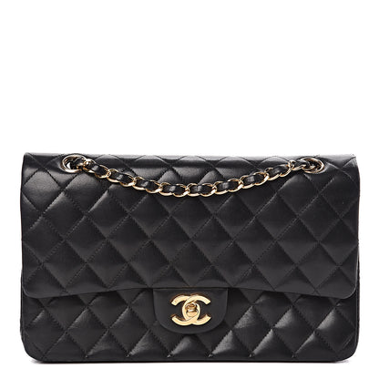 Chanel Lambskin Quilted Medium Double Flap Black 1 of 11