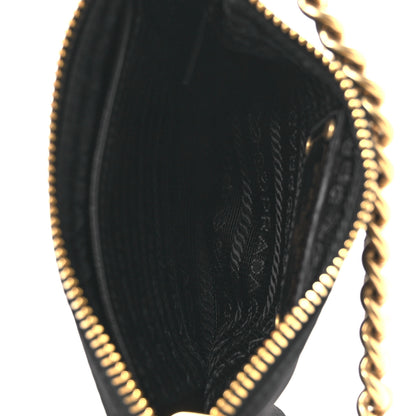 Prada Tessuto Bandoliera Logo Shoulder Bag Gold Black 5 of 13