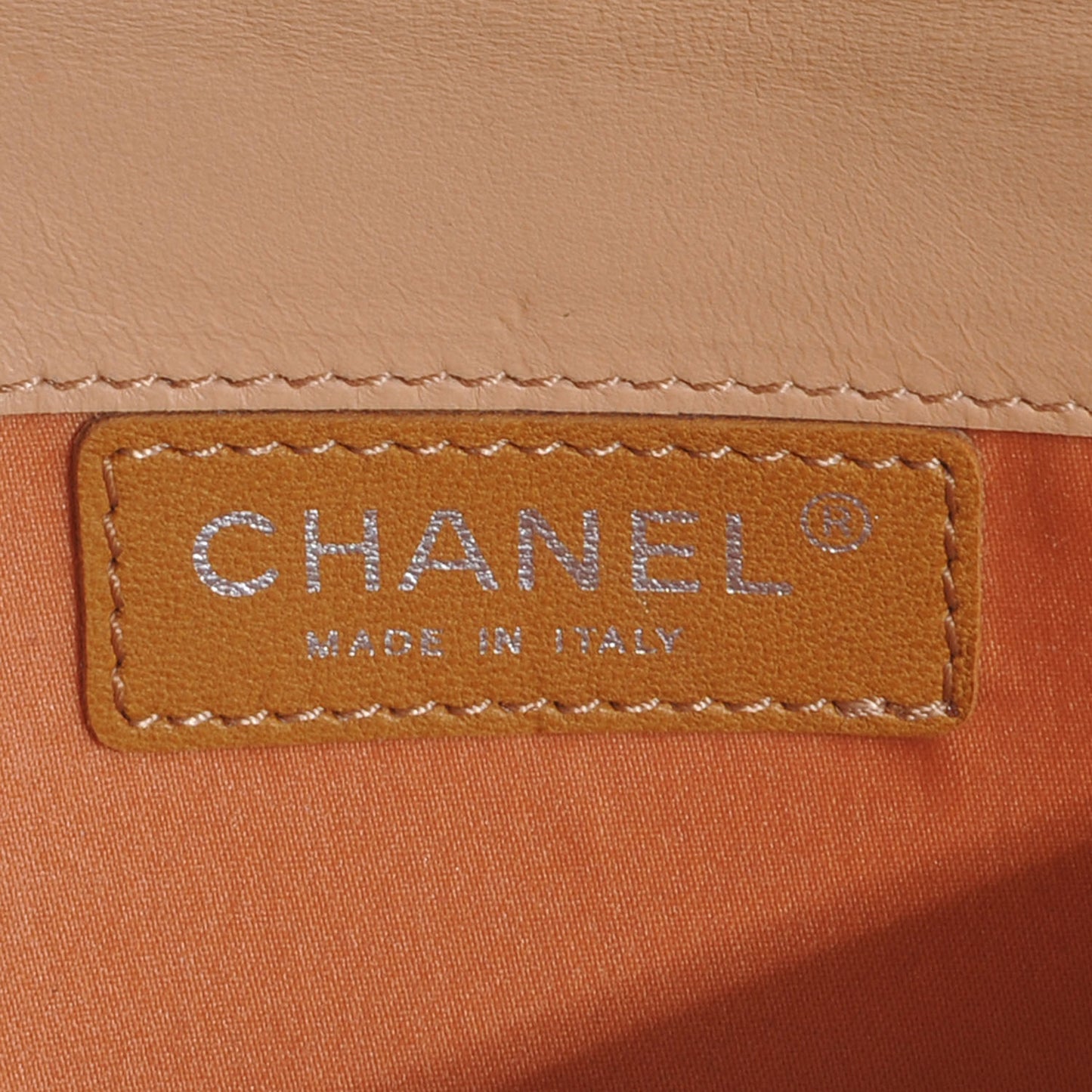 Lambskin Quilted Clutch Flap Beige