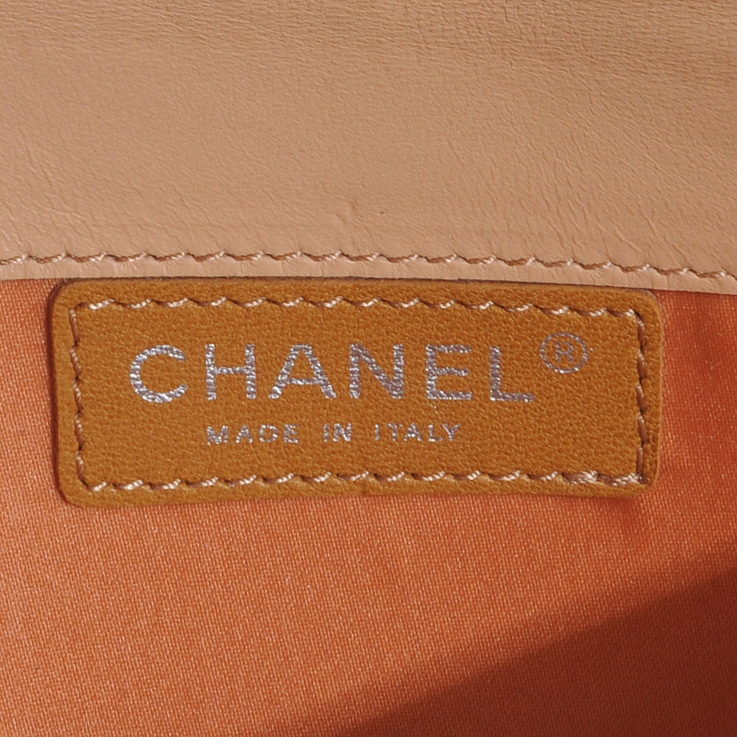 Chanel Lambskin Quilted Clutch Flap Beige 9 of 10
