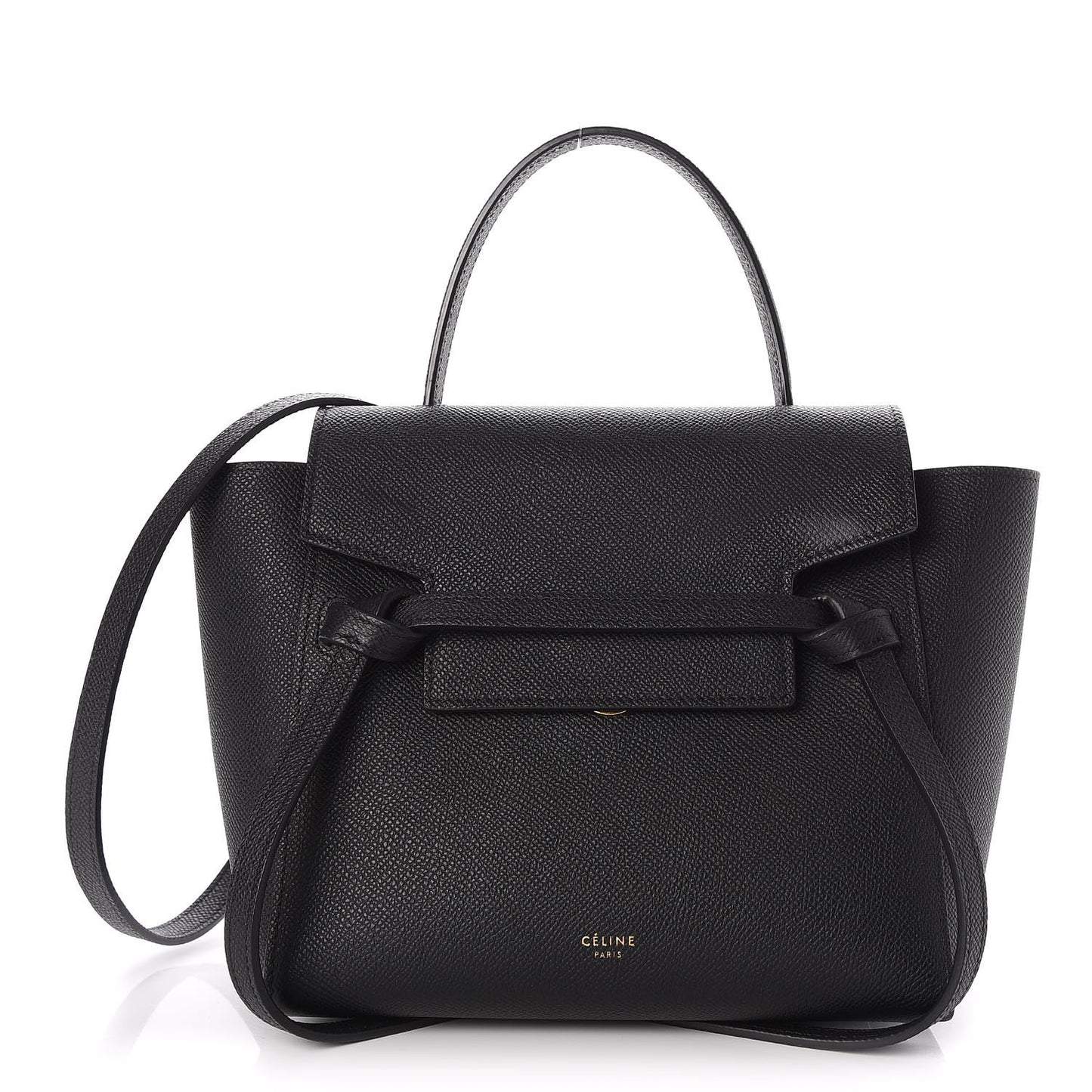 Grained Calfskin Nano Belt Bag Black