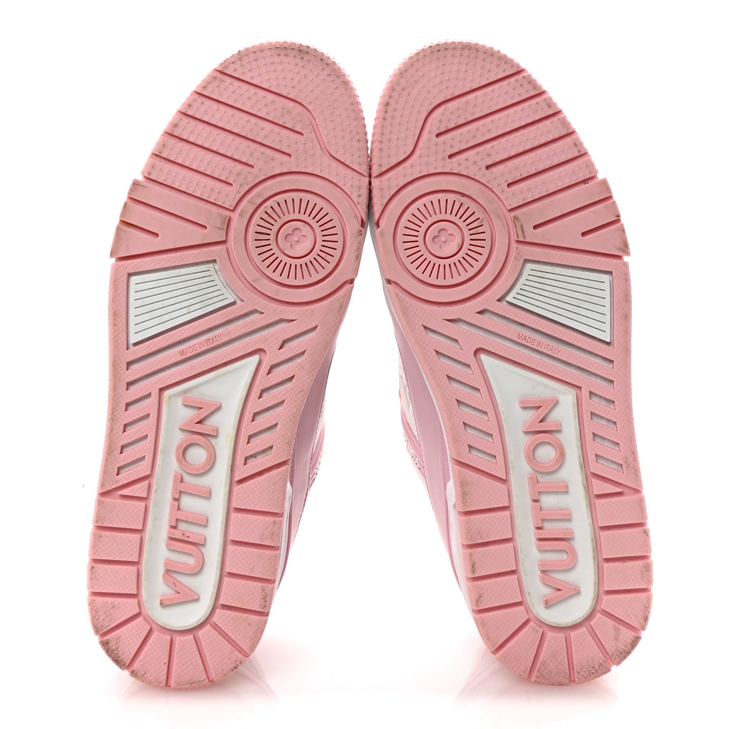 Louis Vuitton Calfskin Monogram Womens LV Trainer Sneakers 39.5 Light Pink 6 of 9