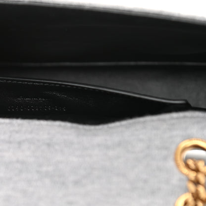 Saint Laurent Jersey Wool Patchwork Monogram Medium Jamie Grey 7 of 11