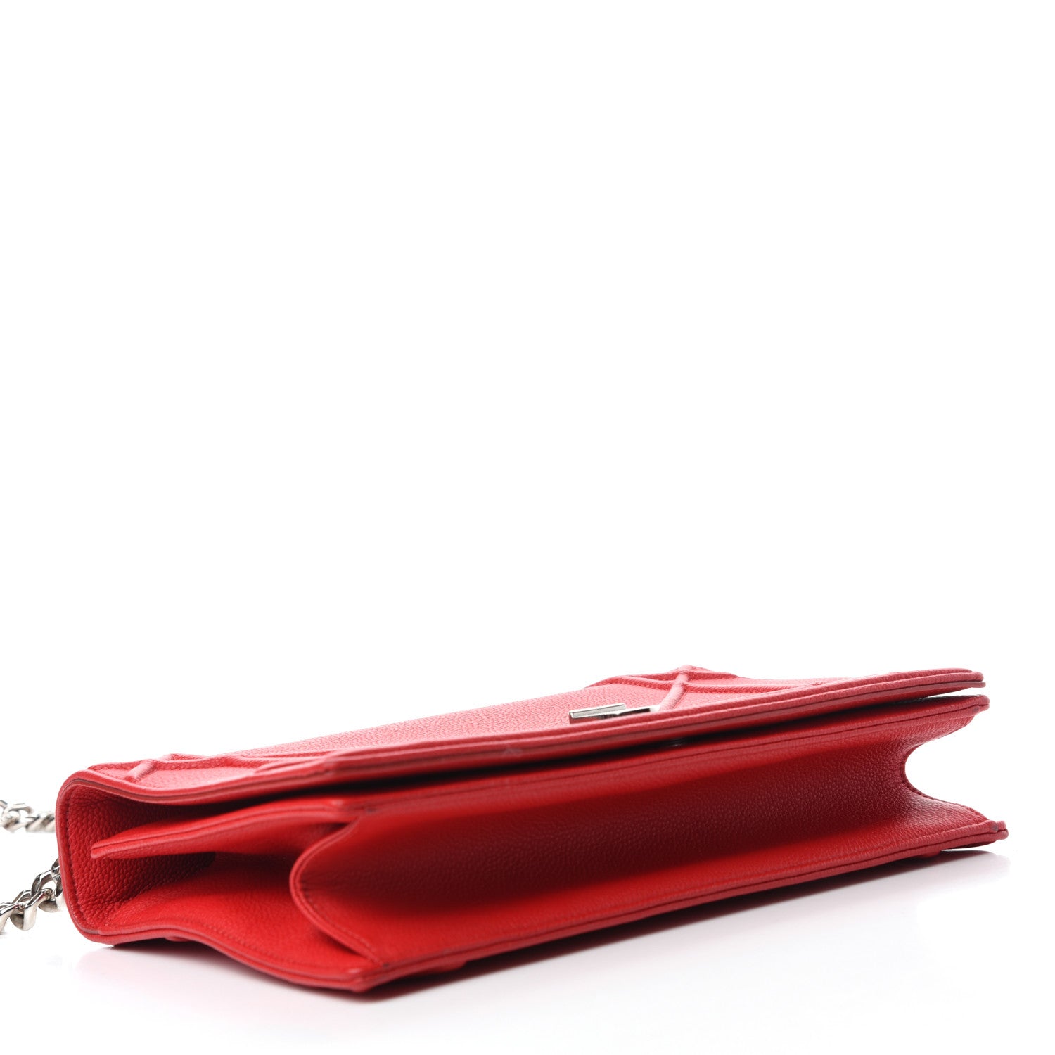 Christian Dior Grained Calfskin Medium Diorama Flap Bag Red 4 of 11