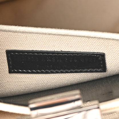 Fendi Canvas Spalmato Vernice Roses Medium Peekaboo I SEE U Satchel Black Grezzo 8 of 17