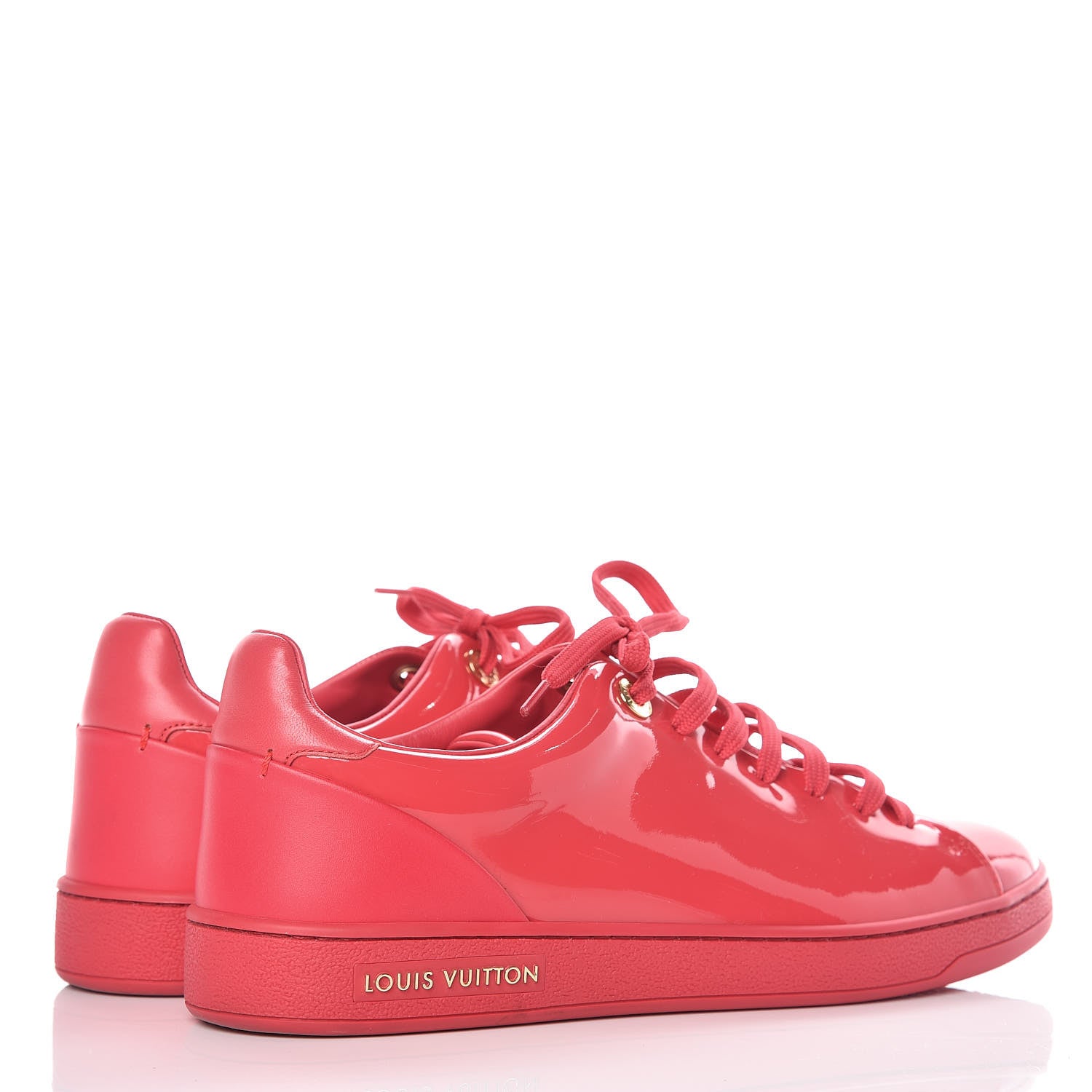 Louis Vuitton Patent Calfskin Frontrow Sneakers 39 Framboise 4 of 14