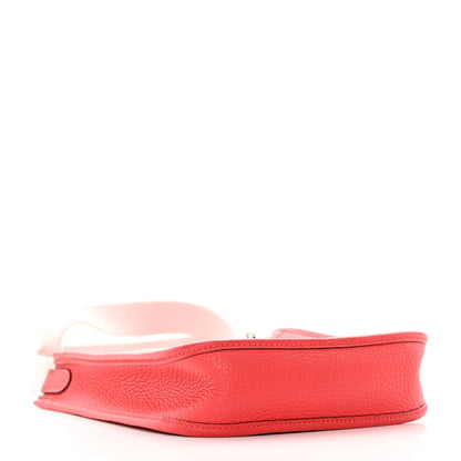 Hermes Taurillon Clemence Amazone Evelyne TPM Rouge Pivoine Rose Sakura 4 of 12