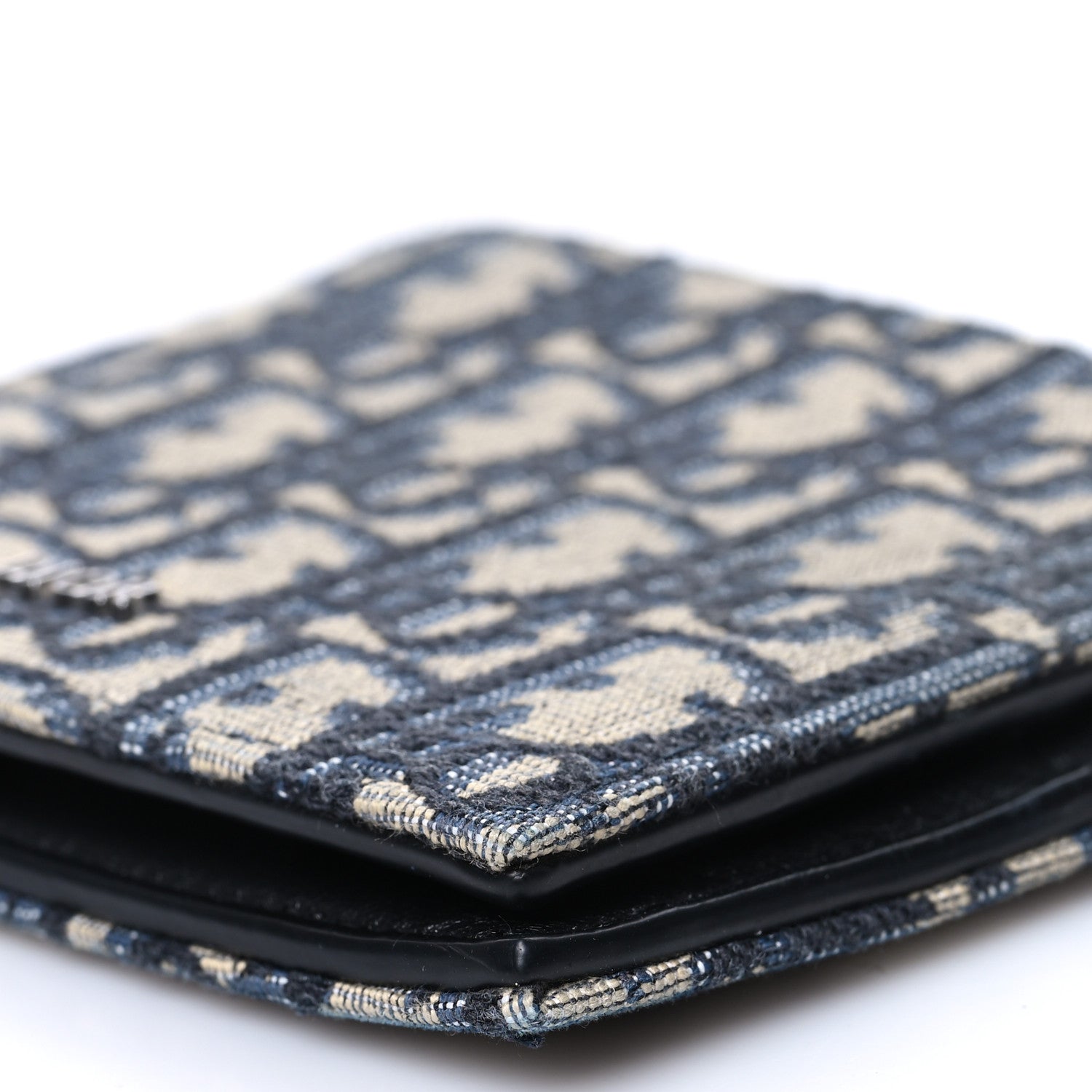 Christian Dior Oblique Bi-Fold Wallet Blue 9 of 11