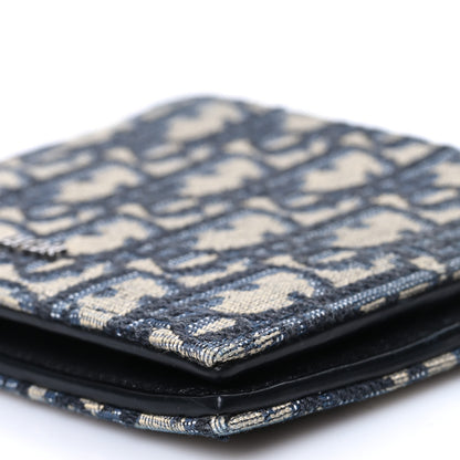 Christian Dior Oblique Bi-Fold Wallet Blue 9 of 11