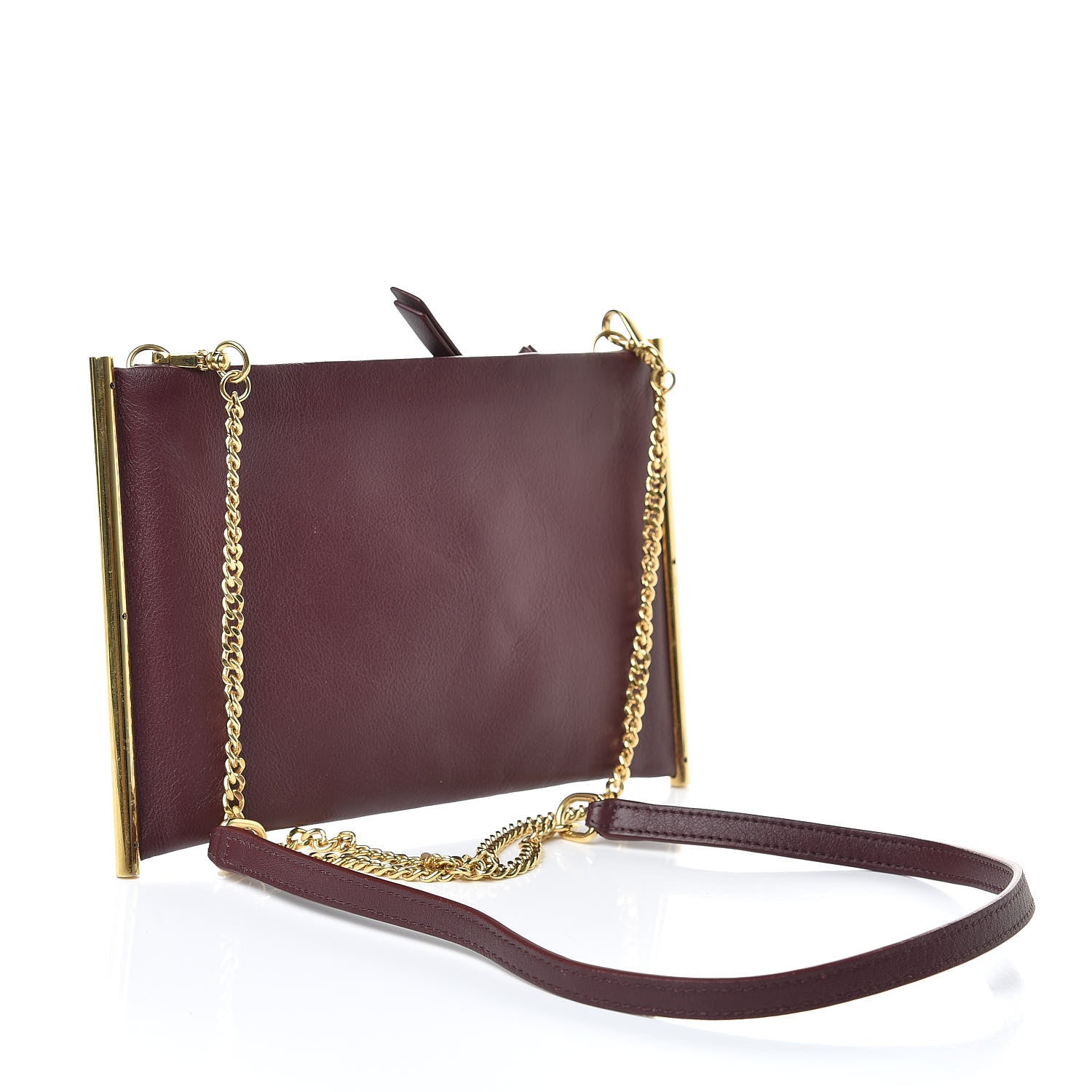 Chloe Calfskin Mini Roy Chain Pouch Bordeaux 3 of 7