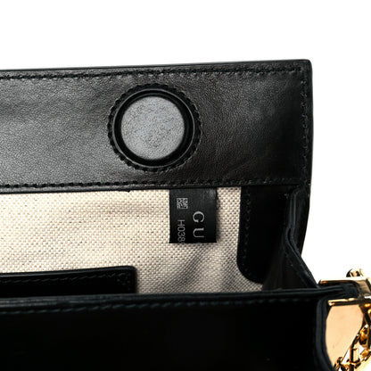 Gucci Calfskin GG Matelasse Small Slim Chain Shoulder Bag Black Natural 6 of 11