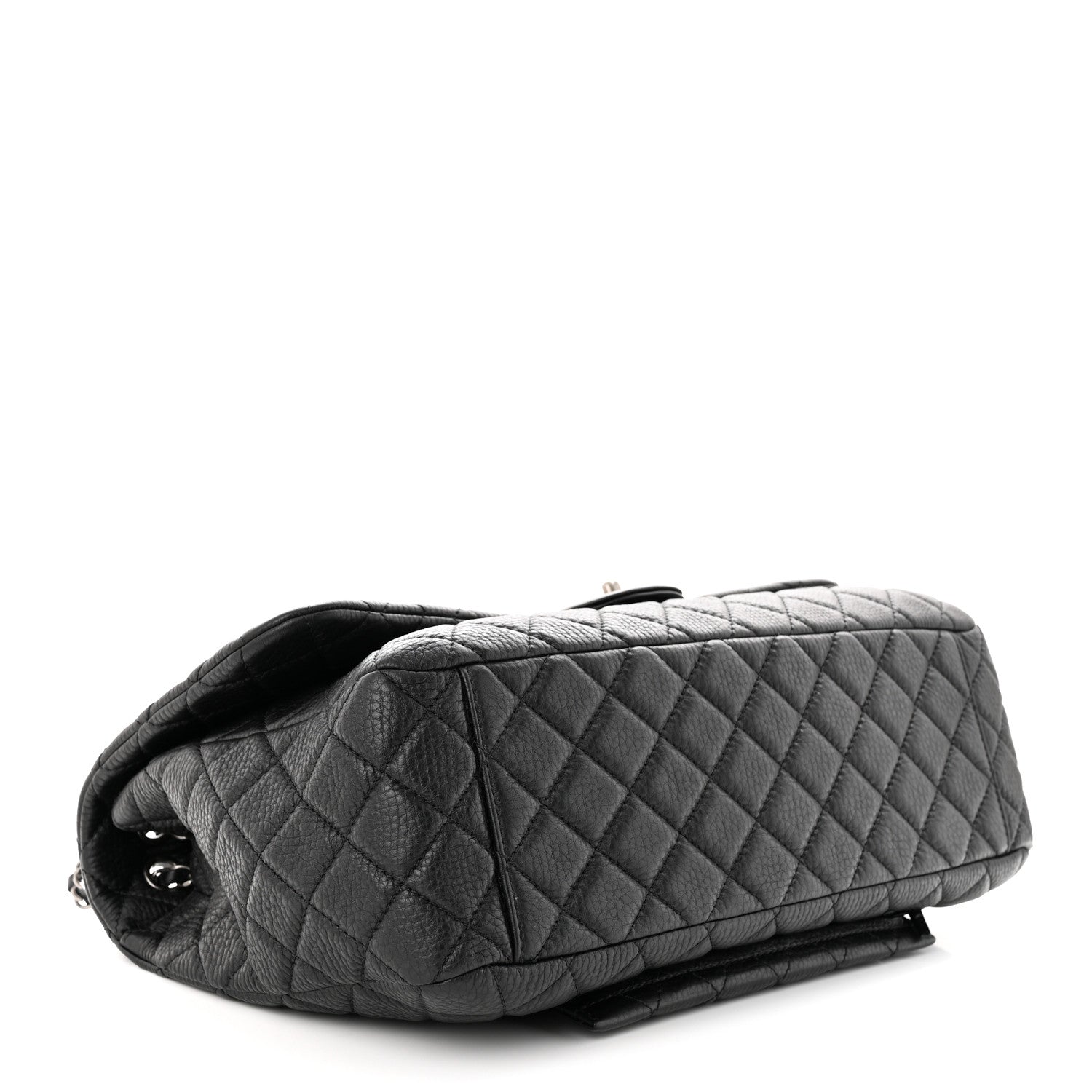 Chanel Grained Calfskin Quilted Small XXL Travel Flap Bag Black 4 of 10