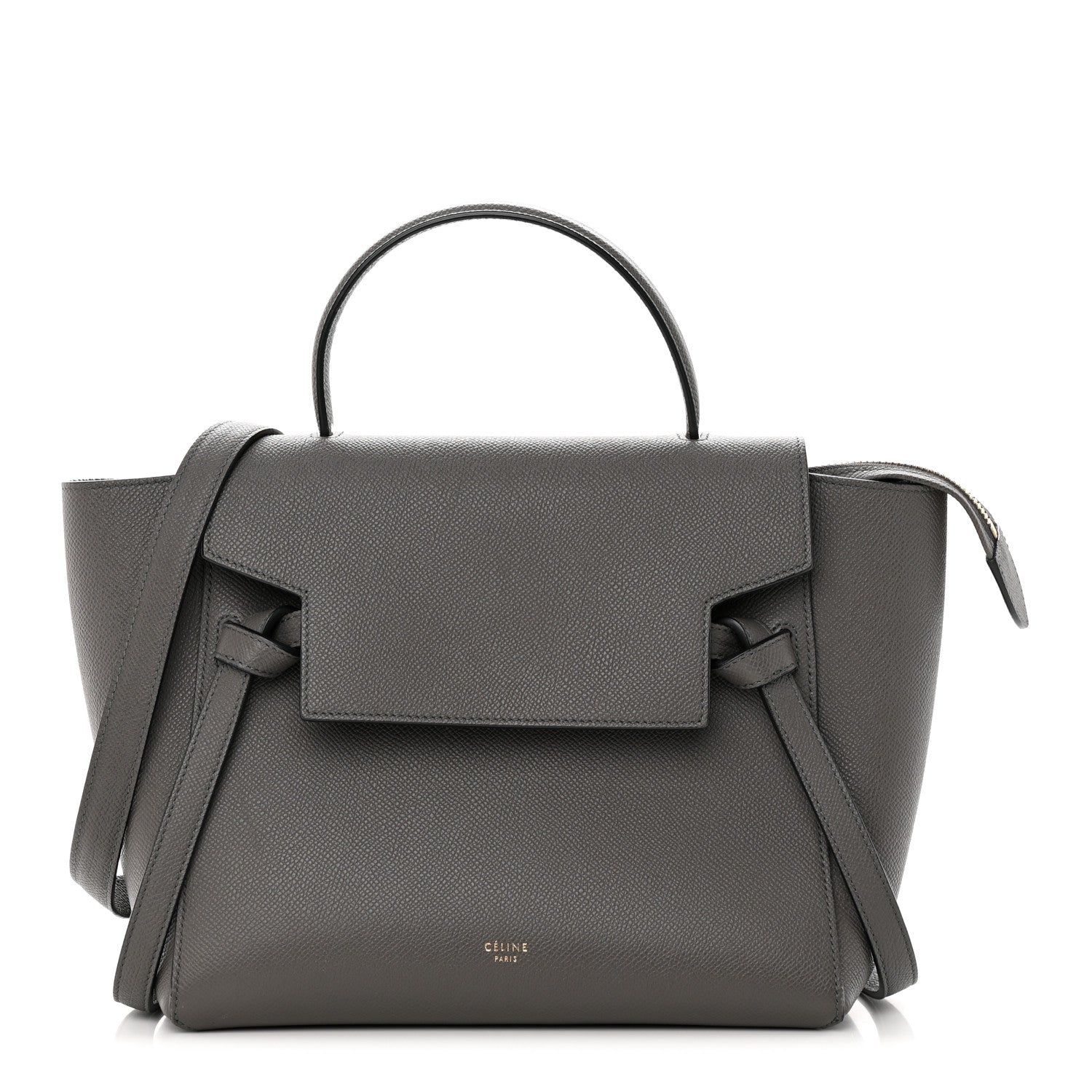 Celine Grained Calfskin Mini Belt Bag Grey 1 of 19