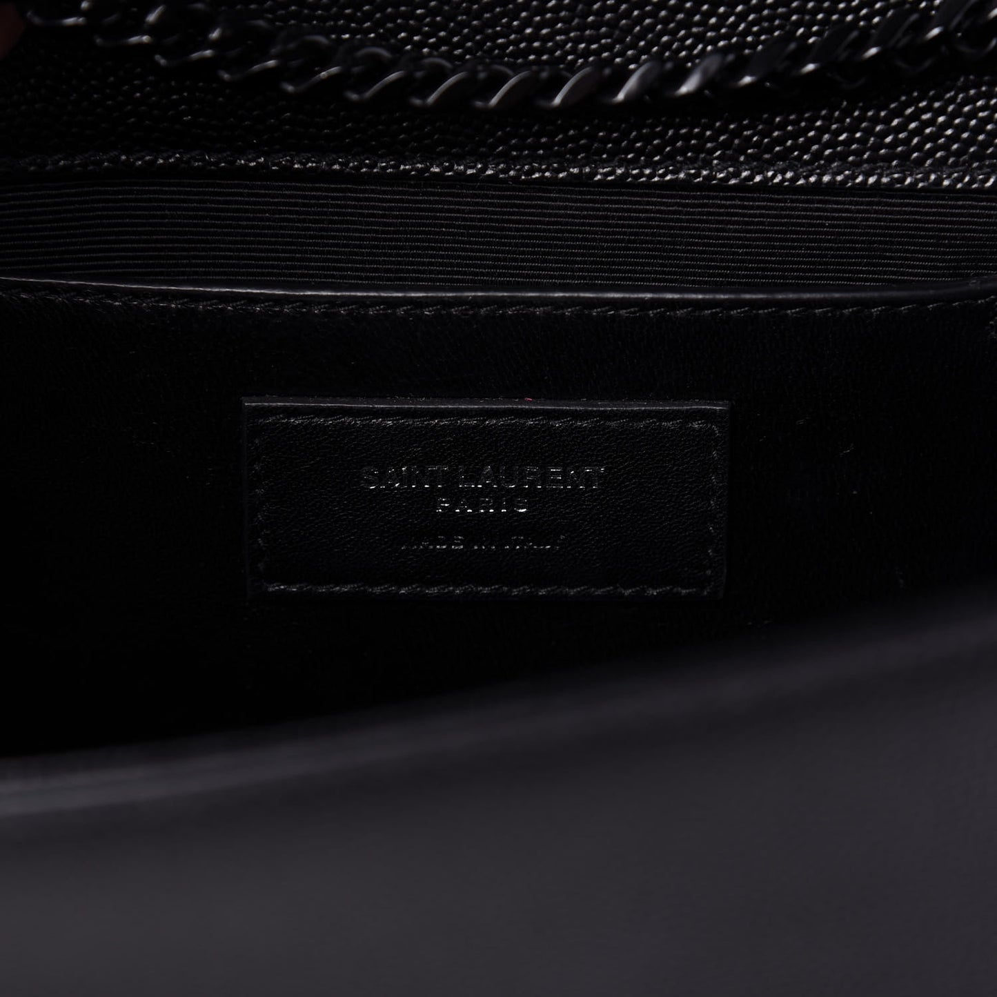 Grain De Poudre Medium Classic Monogram Kate Satchel Black